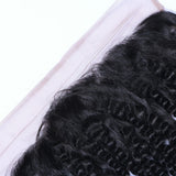 Deep Curly 13x4 Virgin Human Hair Natural Black Frontal