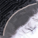 Deep Wave 13x4 Virgin Human Hair Natural Black Frontal