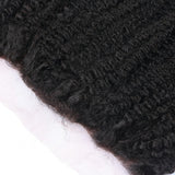 Kinky Curly 13x4 Virgin Human Hair Natural Black Frontal