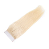 #613 Straight 4x4 Human Hair Blonde Closure